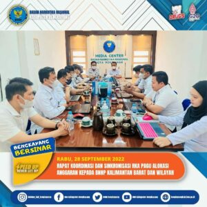 RAPAT KOORDINASI DAN SINKRONISASI RKA PAGU ALOKASI ANGGARAN KEPADA BNNP KALIMANTAN BARAT DAN WILAYAH HARI