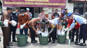 Pemusnahan Barang Bukti Sitaan Tindak Pidana Narkotika Polres Bengkayang