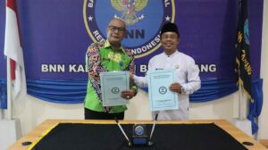 Penandatanganan Perjanjian Kerja Sama (PKS) Program P4GN antara BNN Kabupaten Bengkayang dengan Kementerian Agama Kabupaten Bengkayang